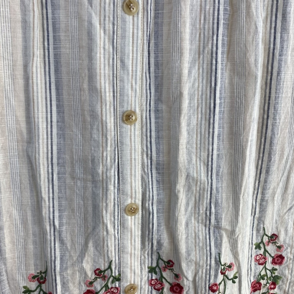 Andree by Unit Midi Dress Sz S Cut Out Embroidered Boho Summer Beachy Cotton - Picture 5 of 14